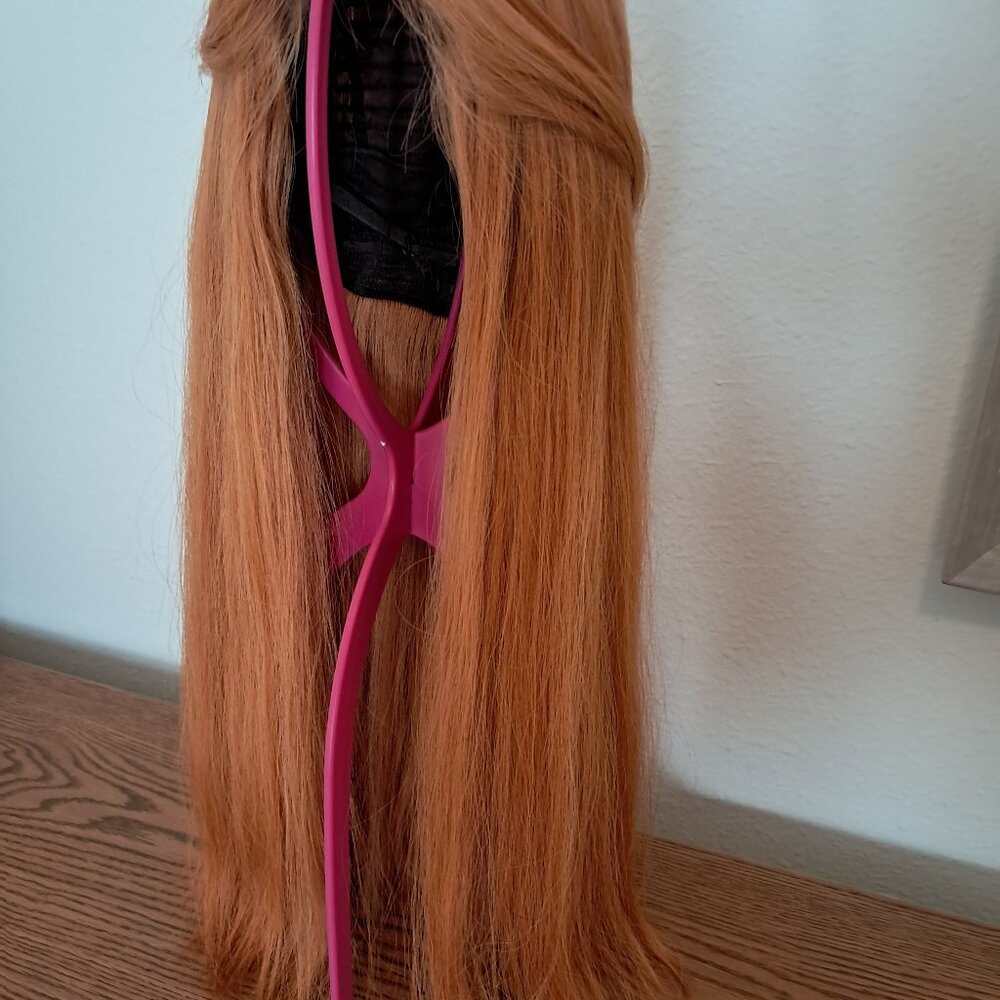 Custom made virgin human hair lace front wig